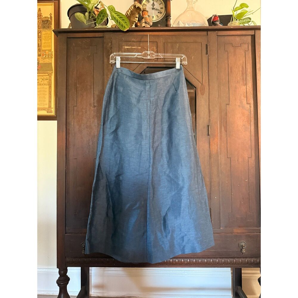 Vintage Emanuel Ungaro Blue A-Line Maxi Skirt